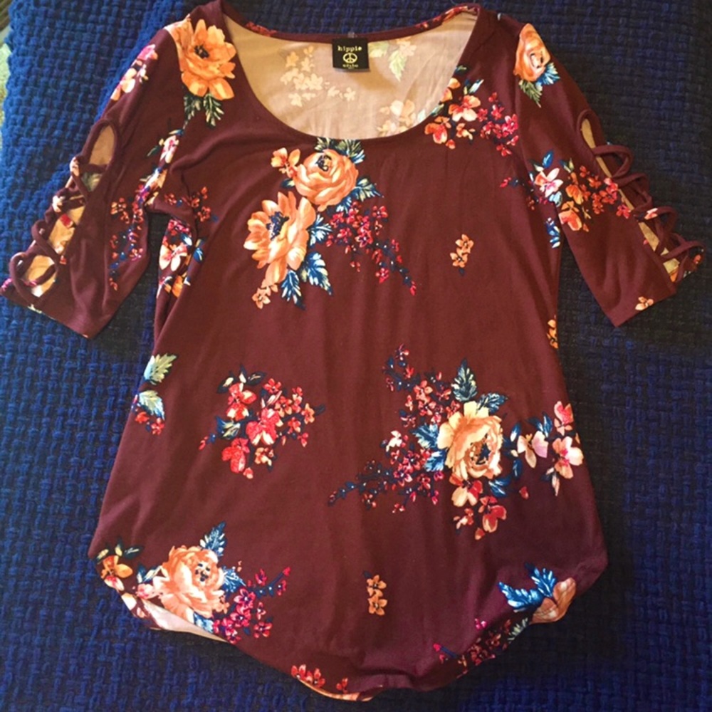 Floral 3/4 Sleeve Top
